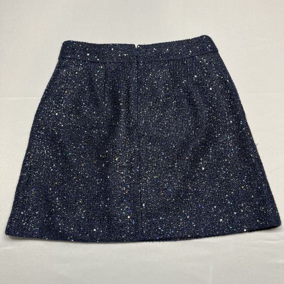 Ann Taylor Loft Mini Skirt Sparkly Rhinestone Tweed - Picture 7 of 9